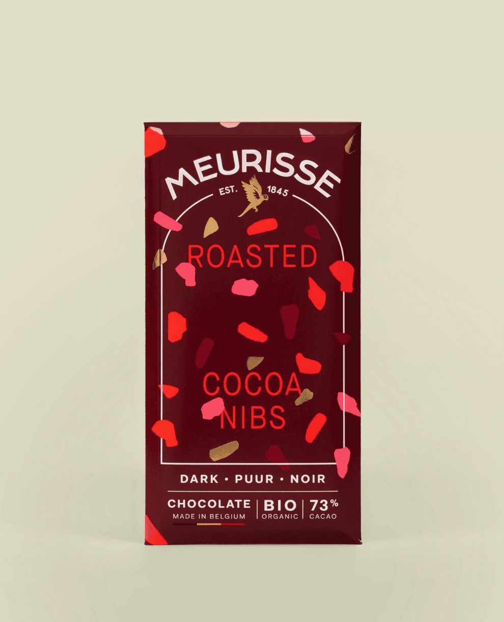 Chocolat Bio Meurisse - Noir & Eclats de fève de cacao - Tablette 100g